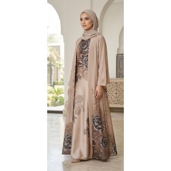 TikTok Fabric Double Layer Printed Abaya