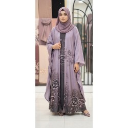 TikTok Fabric Double Layer Printed Abaya