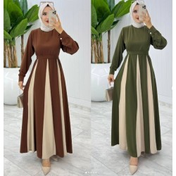 2 Colors Frock Style Panel Abaya